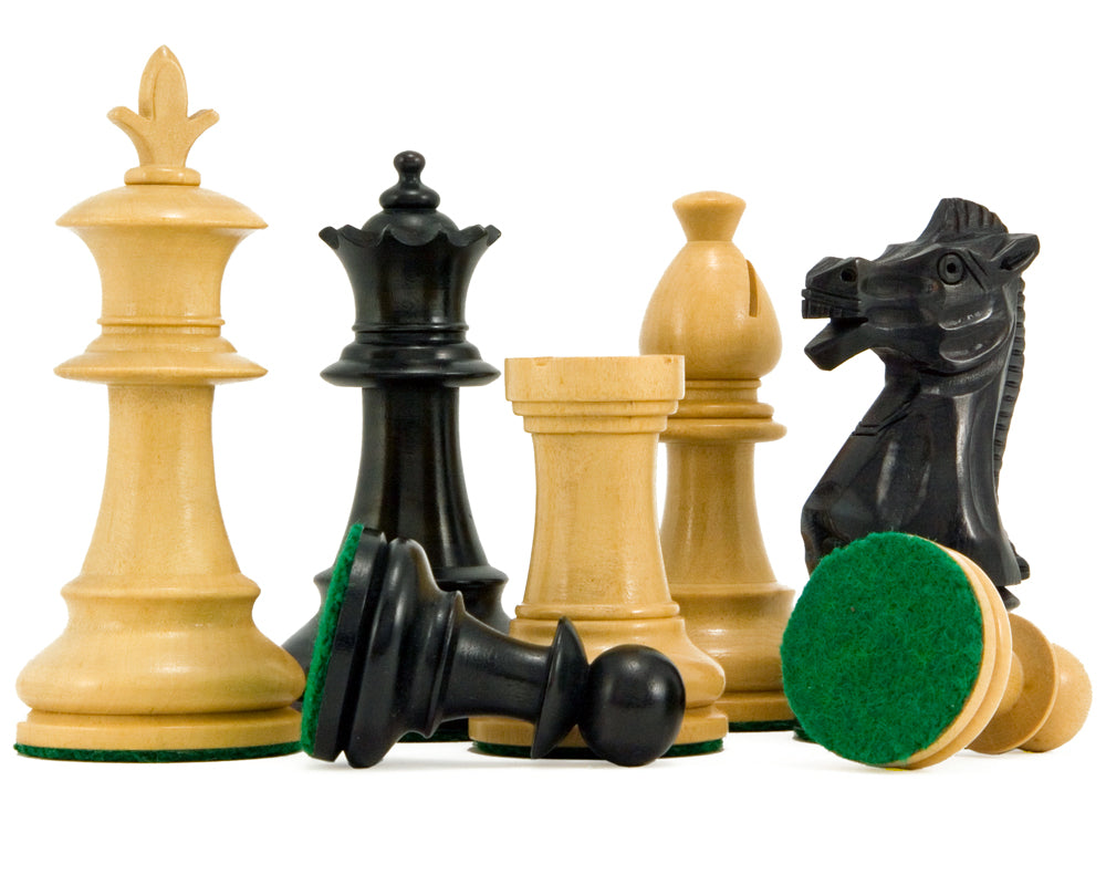 Blume Serie Ebonisiert Staunton Schachfiguren 3,25 Zoll