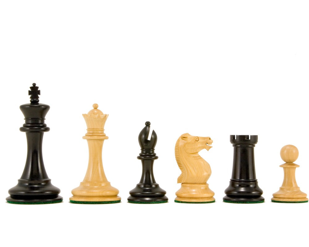 Old English Elite Serie Ebenholz Staunton Schachfiguren 3,5 Zoll