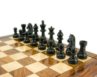 Springer mit nach unten geneigtem Kopf, ebonisierte Staunton-Schachfiguren – 8,3 cm