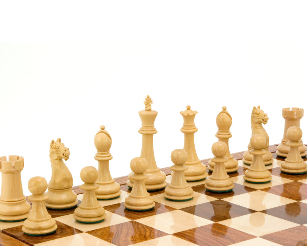 Oxford Serie Akazie und Buchsbaum Schachfiguren 3,5 Zoll