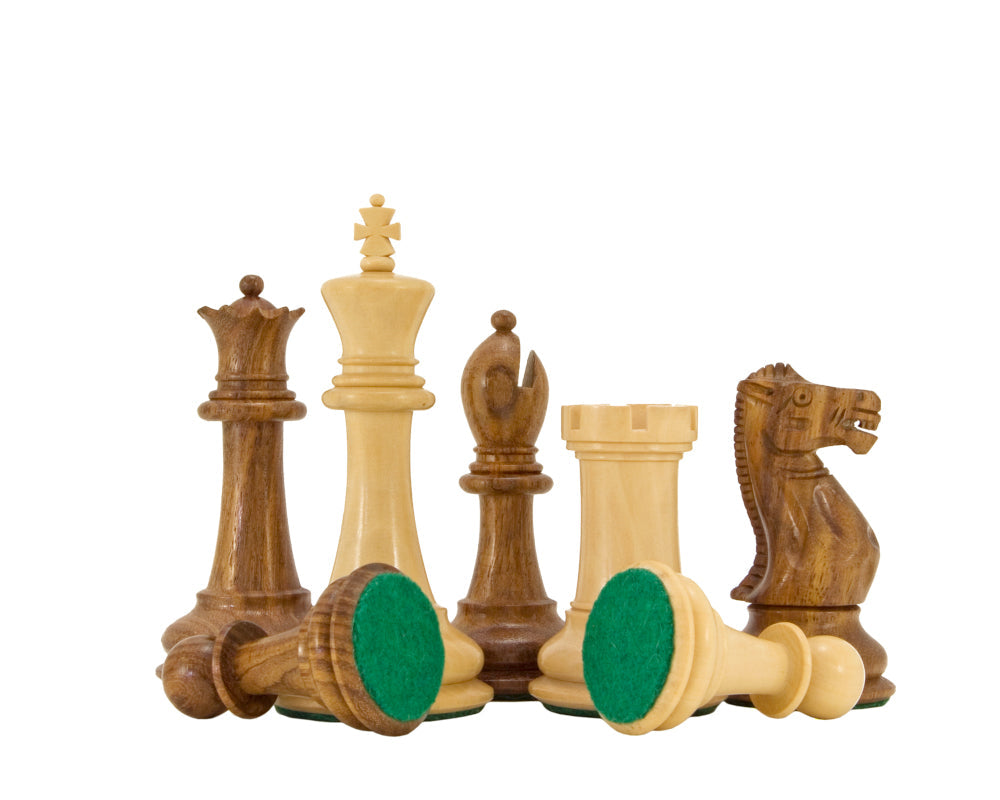 Victoria Serie Sheesham und Buchsbaum Schachfiguren 3,75 Zoll