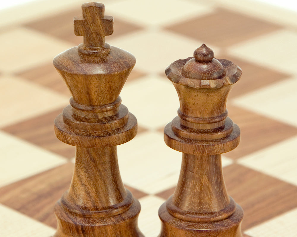 Opus Serie Sheesham und Buchsbaum Schachfiguren 3,75 Zoll