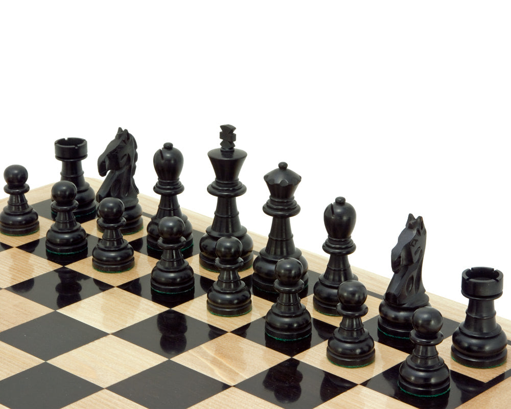 Smaragd Serie Ebonised Boxwood Schachfiguren 3,25 Zoll