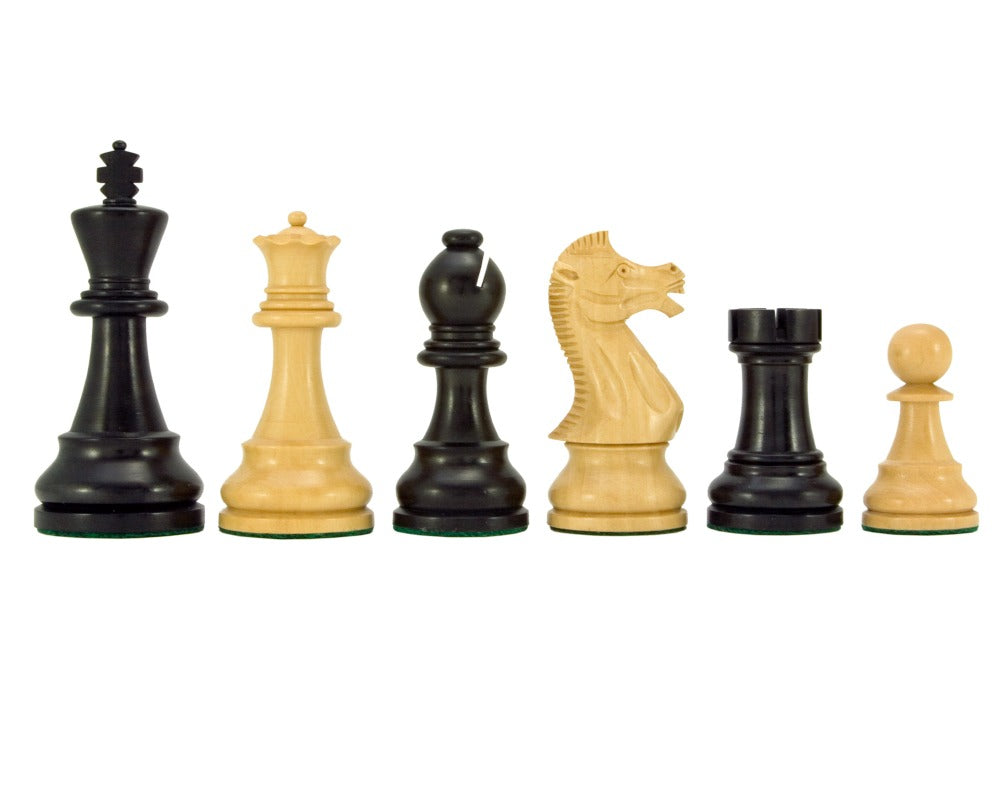 Frankfurt Serie Ebonised Boxwood Schachfiguren 4 Zoll