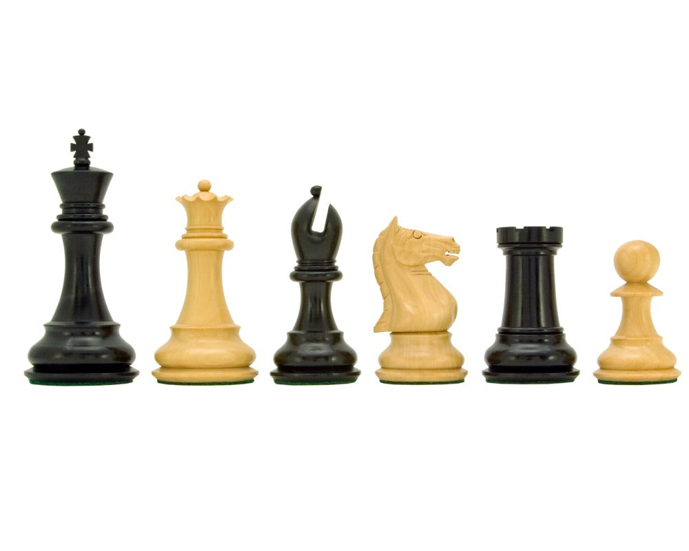 Sentinel Serie Ebenholz und Buchsbaum Staunton Schachfiguren 4 Zoll