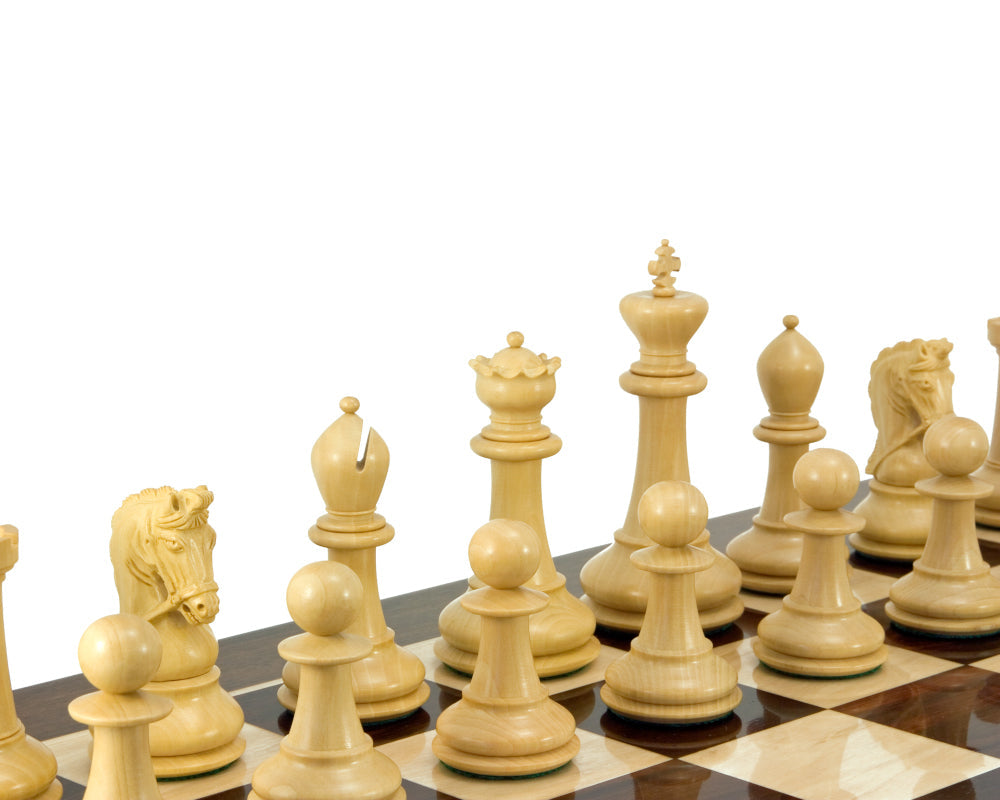 Monarch Serie Ebenholz und Buchsbaum Luxus-Schachfiguren 4,5 Zoll