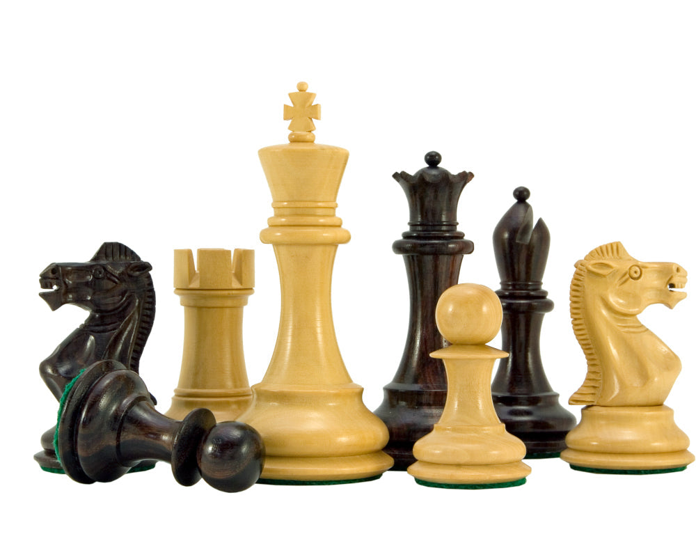 Sizilianische Serie Palisander und Buchsbaum Schachfiguren 3,75 Zoll