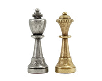 Finnesburg-Serie Messing- und Nickel-Schachfiguren – 7,6 cm
