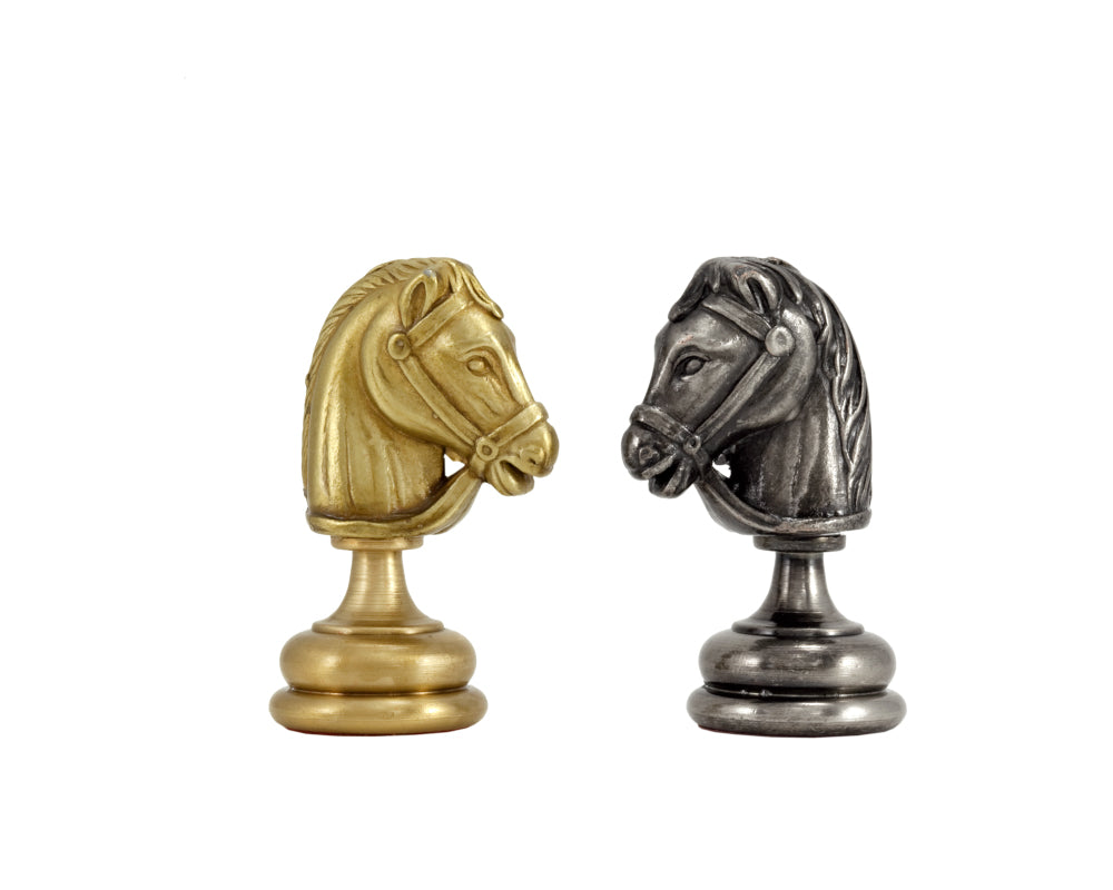 Verona Serie 2,75 Zoll Schachfiguren aus Messing und Nickel