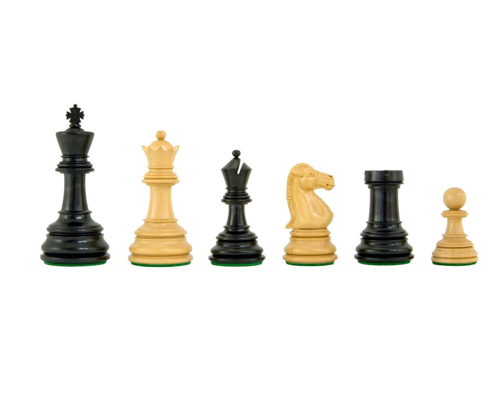 Cheltenham Serie Ebenholz und Buchsbaum Schachfiguren 3,75 Zoll