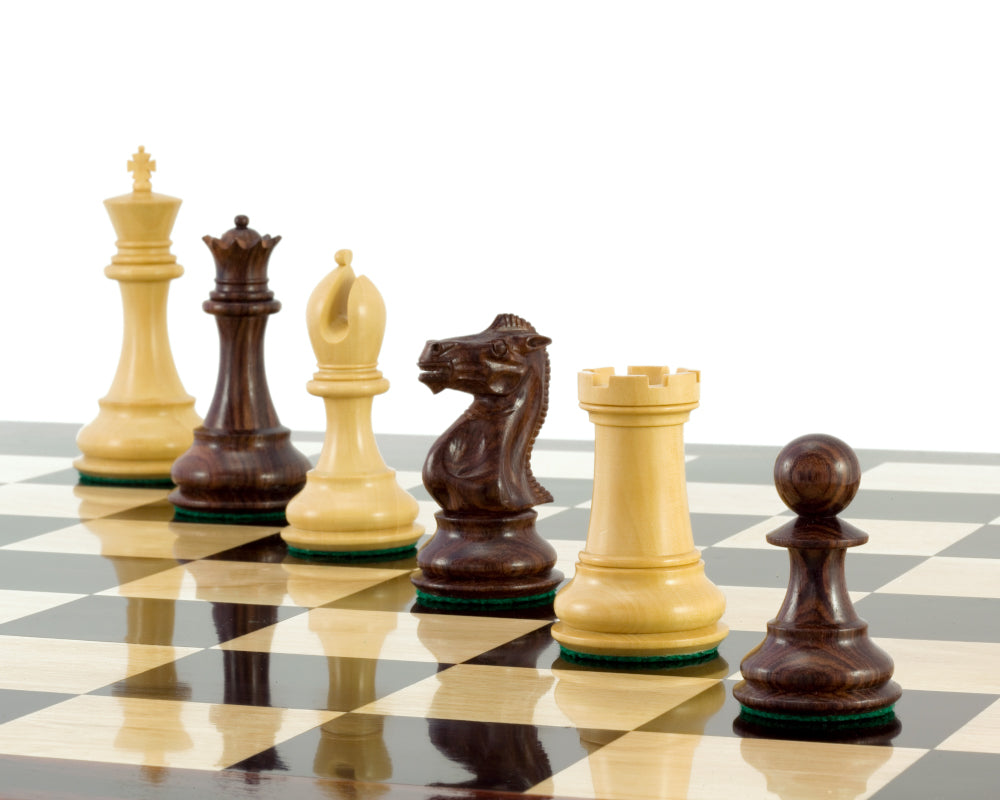 Sandringham Serie Palisander Schachfiguren 4 Zoll