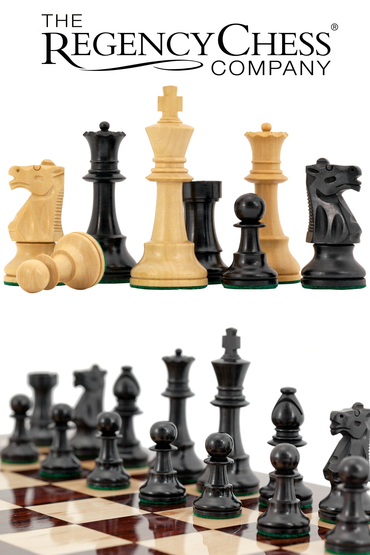 Conquest Serie Ebonisiert Schachfiguren 4 Zoll