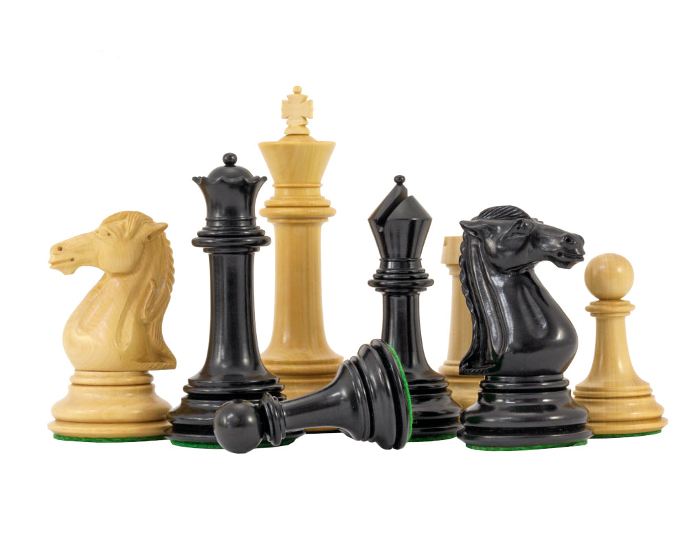Parthenon Serie Ebenholz und Buchsbaum Schachfiguren 4,5 Zoll