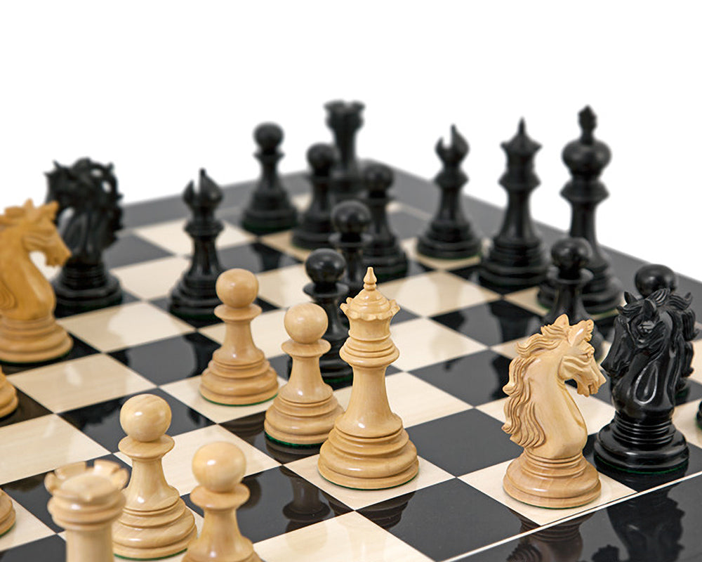 Constantine Luxus Ebenholz Schachfiguren 4,5 Zoll