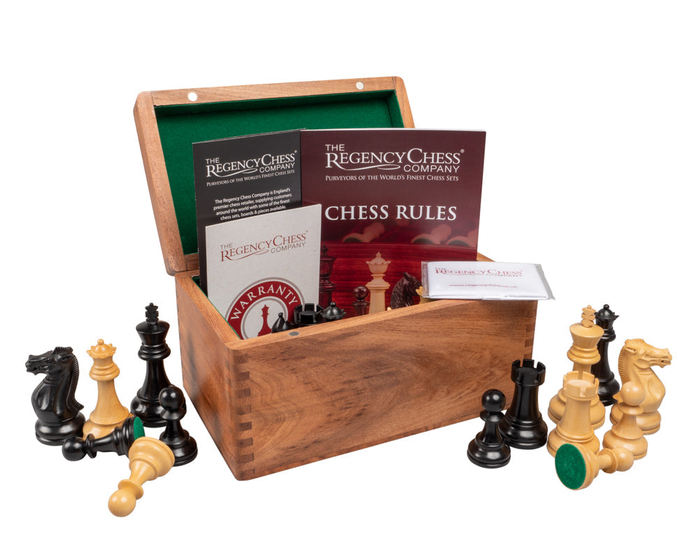 3.75 Wettbewerb Staunton Schachfiguren im Holzetui