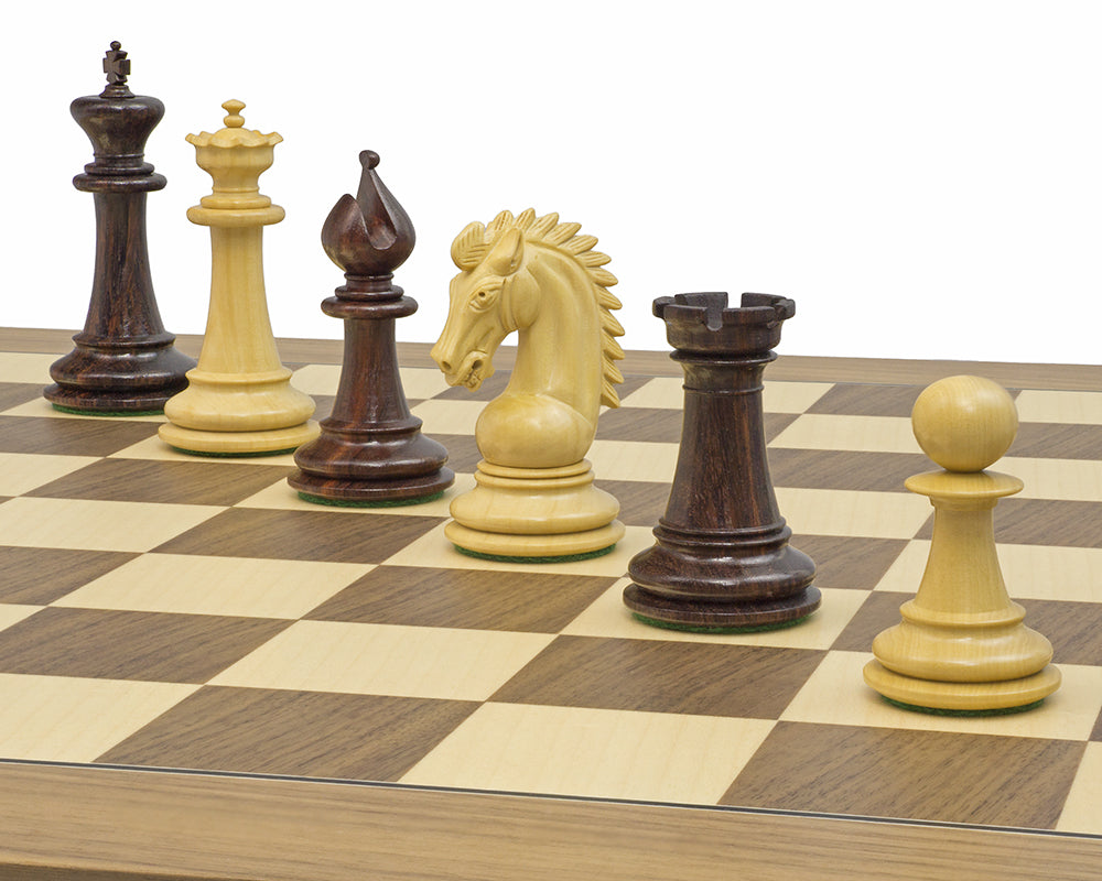 Die Sheffield Ritter Rosenholz Schachfiguren 3,75 Zoll