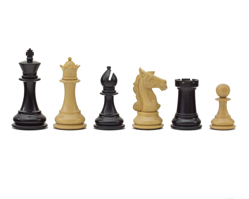 Columbus-Serie Ebenholz-Schachfiguren – 10,2 cm
