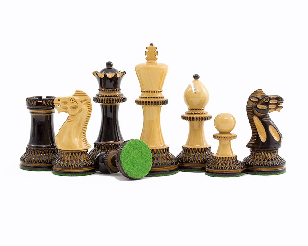 Gebrannte Parker-Schachfiguren 4 Zoll