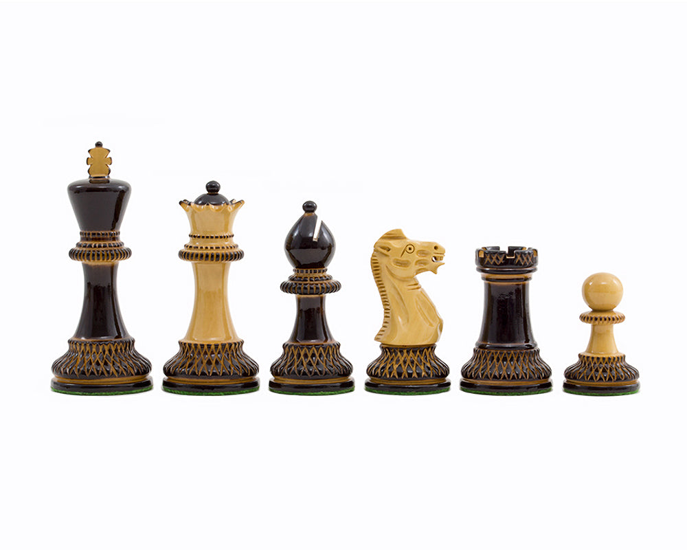Gebrannte Parker-Schachfiguren 4 Zoll