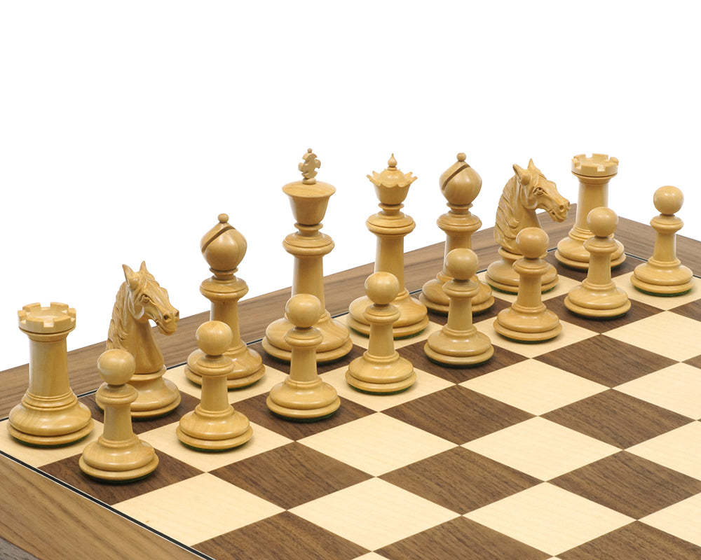 Traditionelle Staunton Ebenholz Bad Schachfiguren 3,75 Zoll