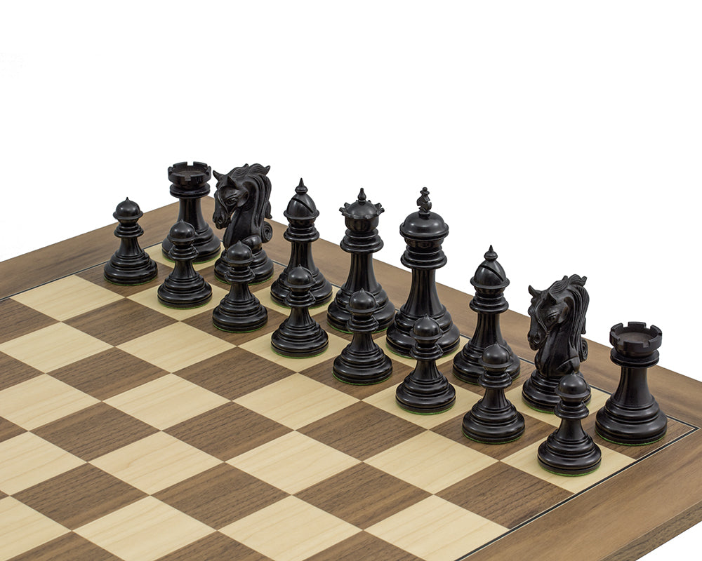 Die Kingsgate Ebenholz-Schachfiguren 4,25 Zoll