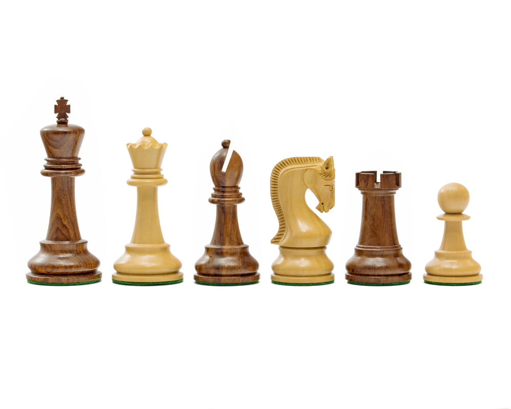 Leningrad-Serie: Akazien-Schachfiguren – 10,2 cm