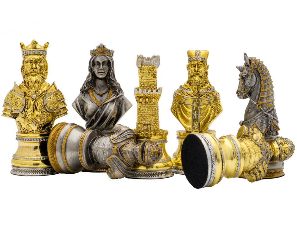 Die mittelalterliche Zinn Hand gemalt Luxus Schach Männer von Italfama