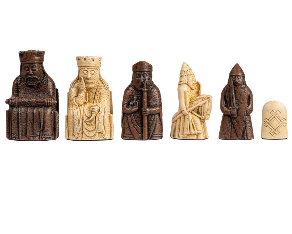 Isle of Lewis Official Chessmen - Medium Size 2.75 inch, beautifully crafted in the UK near Devon and Somerset, set of detailed chess pieces.