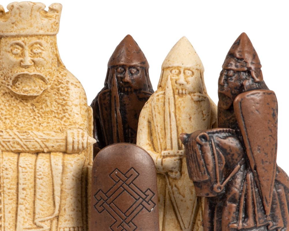 Isle of Lewis Official Chessmen - Medium Size 2.75 inch pieces beautifully crafted in the UK, near Devon and Somerset border.