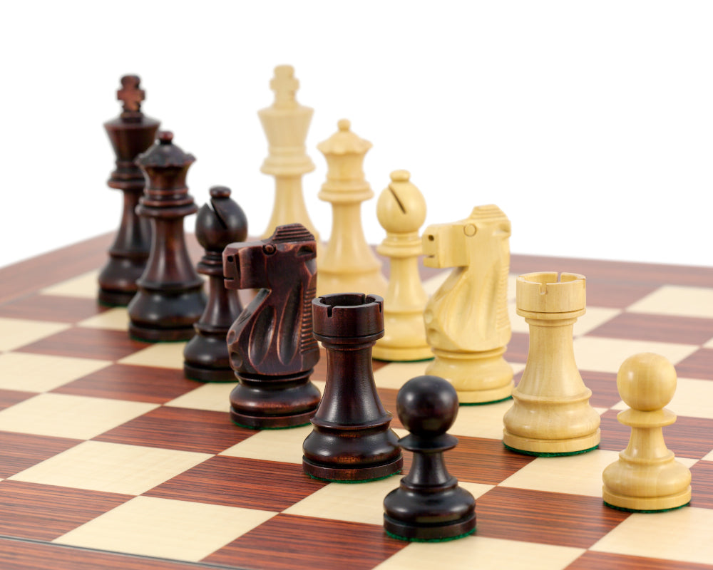 Antike britische Staunton Schachfiguren 3,75 Zoll