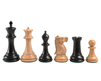 1849-Reproduktion Staunton-Ebenholz-Schachfiguren – 10,2 cm