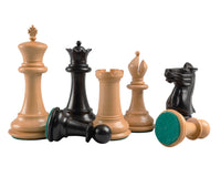 1849-Reproduktion Staunton-Ebenholz-Schachfiguren – 10,2 cm