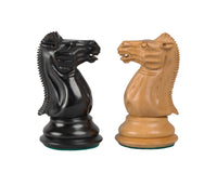 1849-Reproduktion Staunton-Ebenholz-Schachfiguren – 10,2 cm