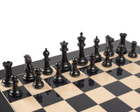 1849-Reproduktion Staunton-Ebenholz-Schachfiguren – 10,2 cm