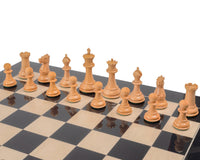 1849-Reproduktion Staunton-Ebenholz-Schachfiguren – 10,2 cm