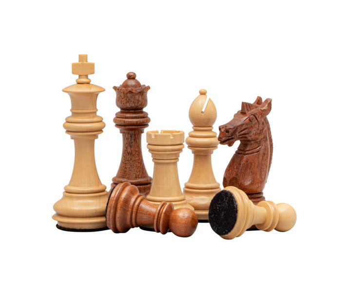 Die Trapani Golden Rosewood 3,35 Zoll Italienisch Schach Männer