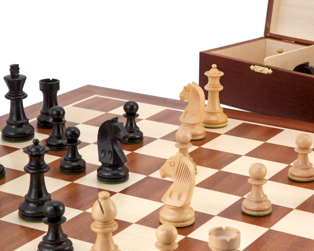 Down Head Black Grand Championship Schach Set