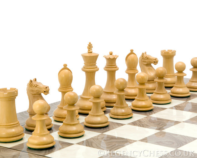 Sentinel Ebenholz und Esche Wurzelholz Luxus-Schach-Set