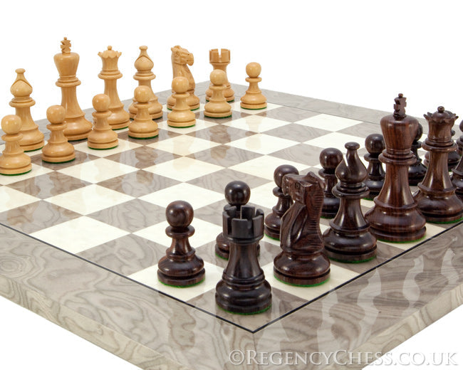 Atlantic Palisander und Esche Wurzelholz Schachspiel