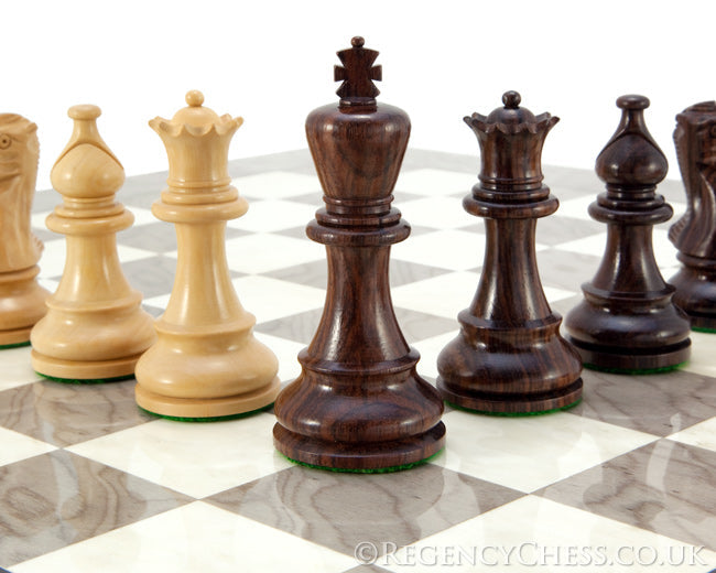 Atlantic Palisander und Esche Wurzelholz Schachspiel