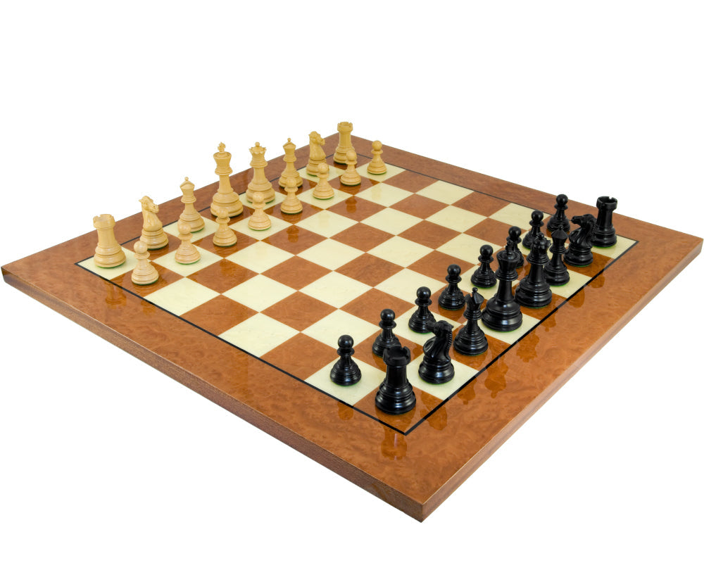 Cheltenham Ebenholz und Wurzelholz Grand Chess Set