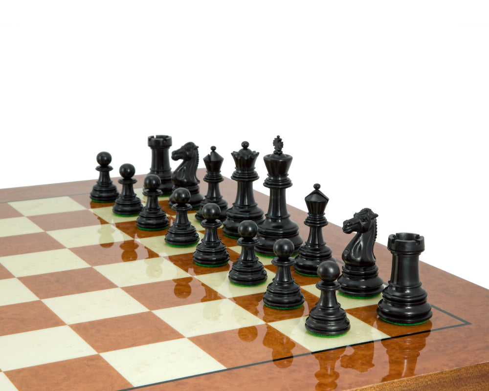 Cheltenham Ebenholz und Wurzelholz Grand Chess Set