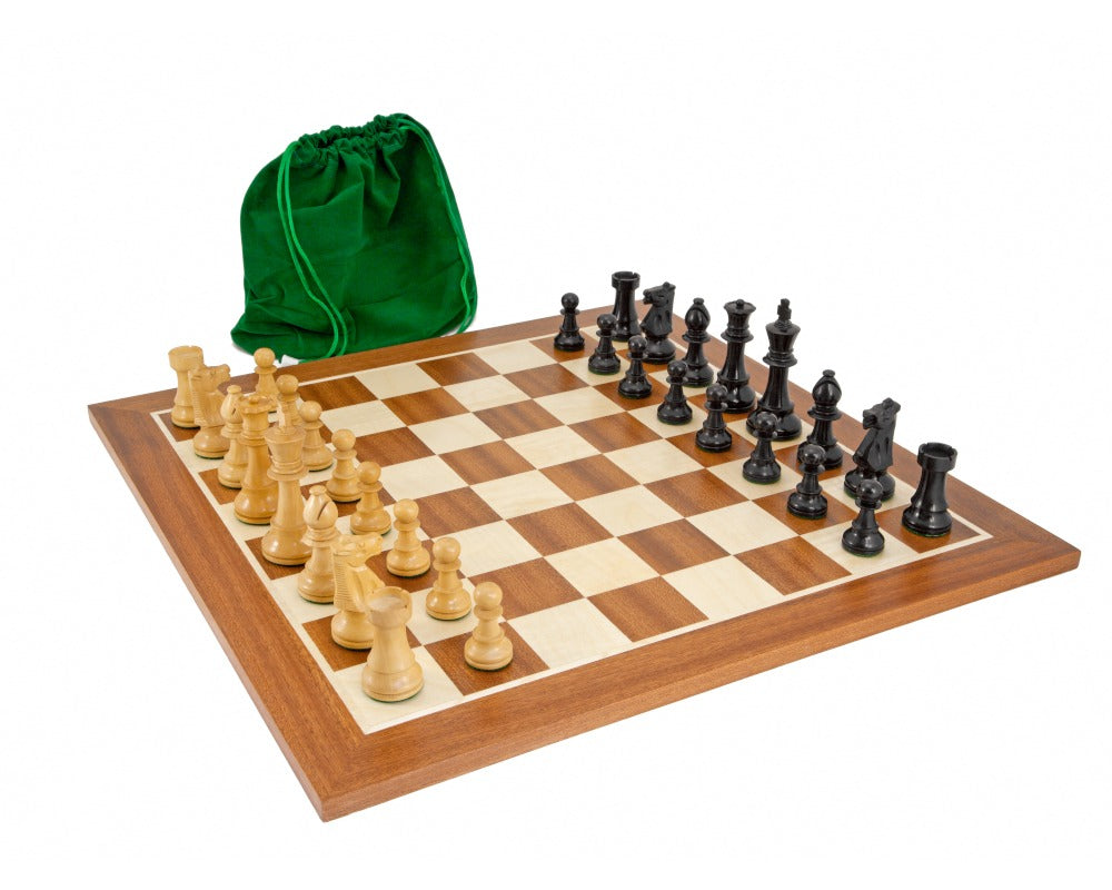 Conquest Series Schwarz und Mahagoni Schachspiel