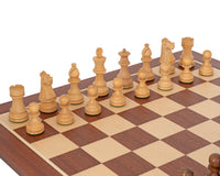 Französisches Ritter Schachset aus Sheesham und Mahagoni