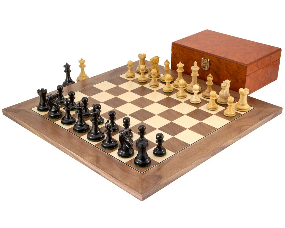 Highgrove Walnuss-Schachspiel mit Etui