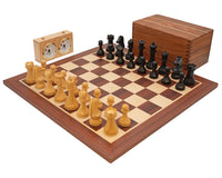World Chess Championship Schachset mit Schachuhr und Aufbewahrungskoffer aus Holz für Schachfiguren