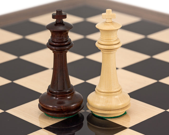 Templer Schachspiel aus Rosenholz und Palisander