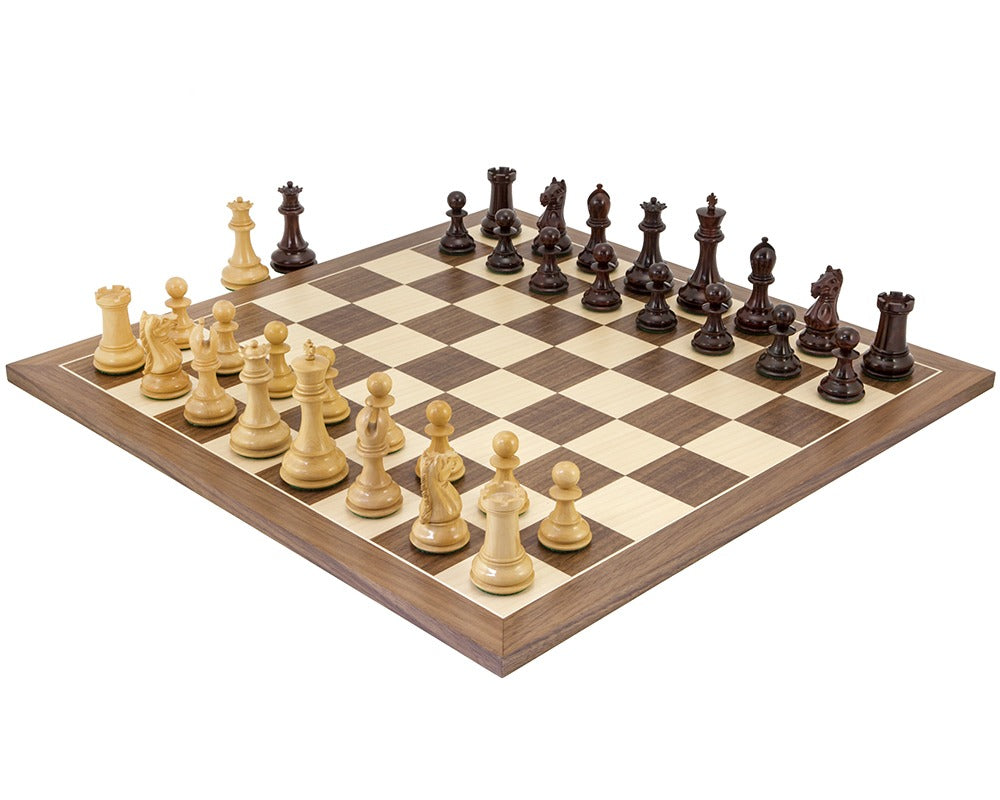 Sentinel Schachspiel aus Rosenholz und Walnuss