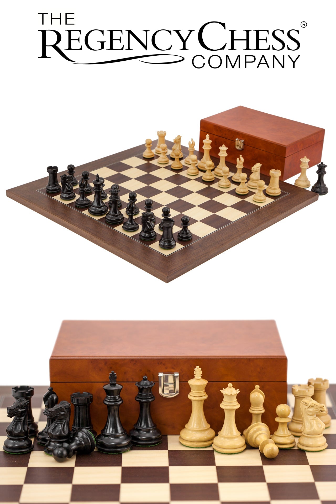 Windsor Ebenholz und Montgoy Palisander Schachspiel