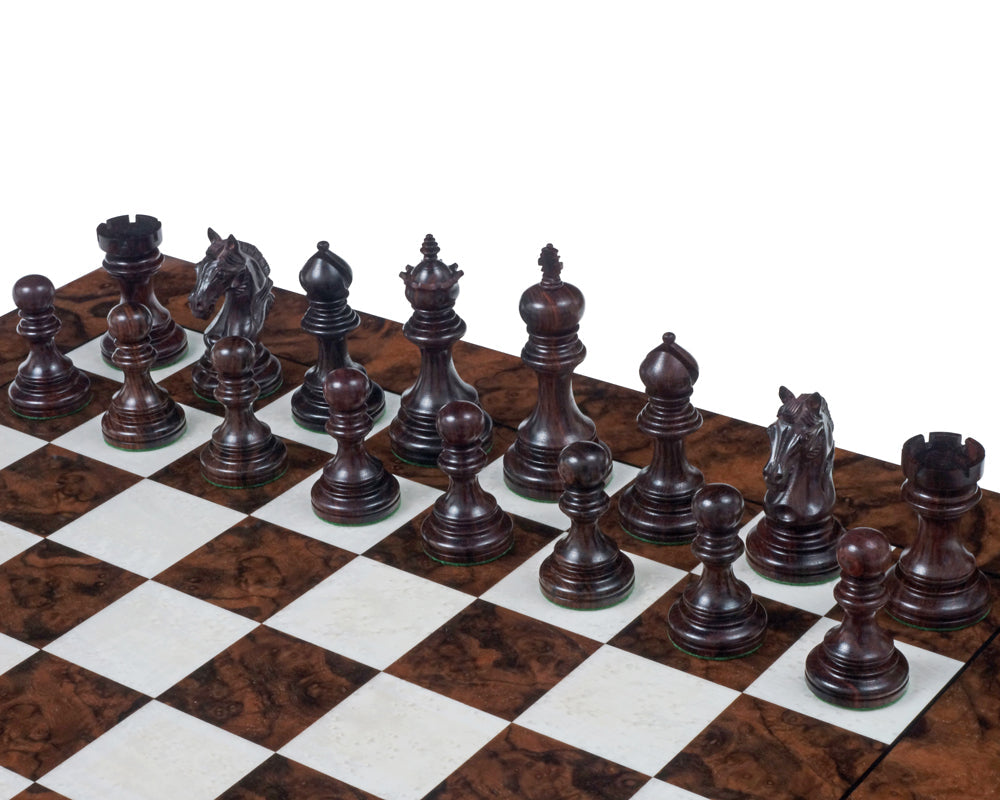 Das luxuriöse Staunton Garvi Schachspiel aus Palisander und Nussbaum